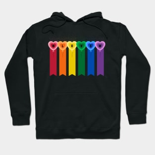 Rainbow Love: Celebrate LGBTQ+ Pride with Heart-shaped Balloons Hoodie